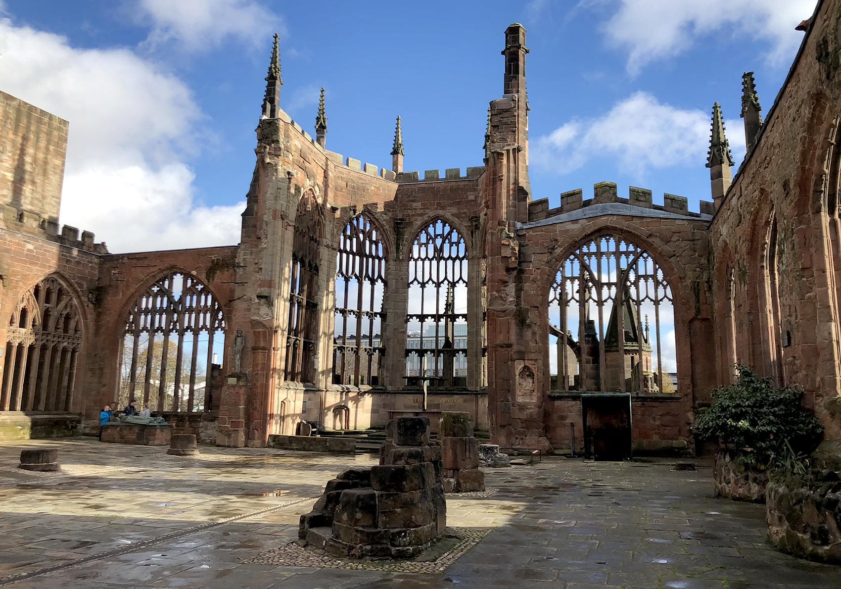 The interior of the Coventry Cathedral today. (Jeremy Hobson/Here &amp; Now)