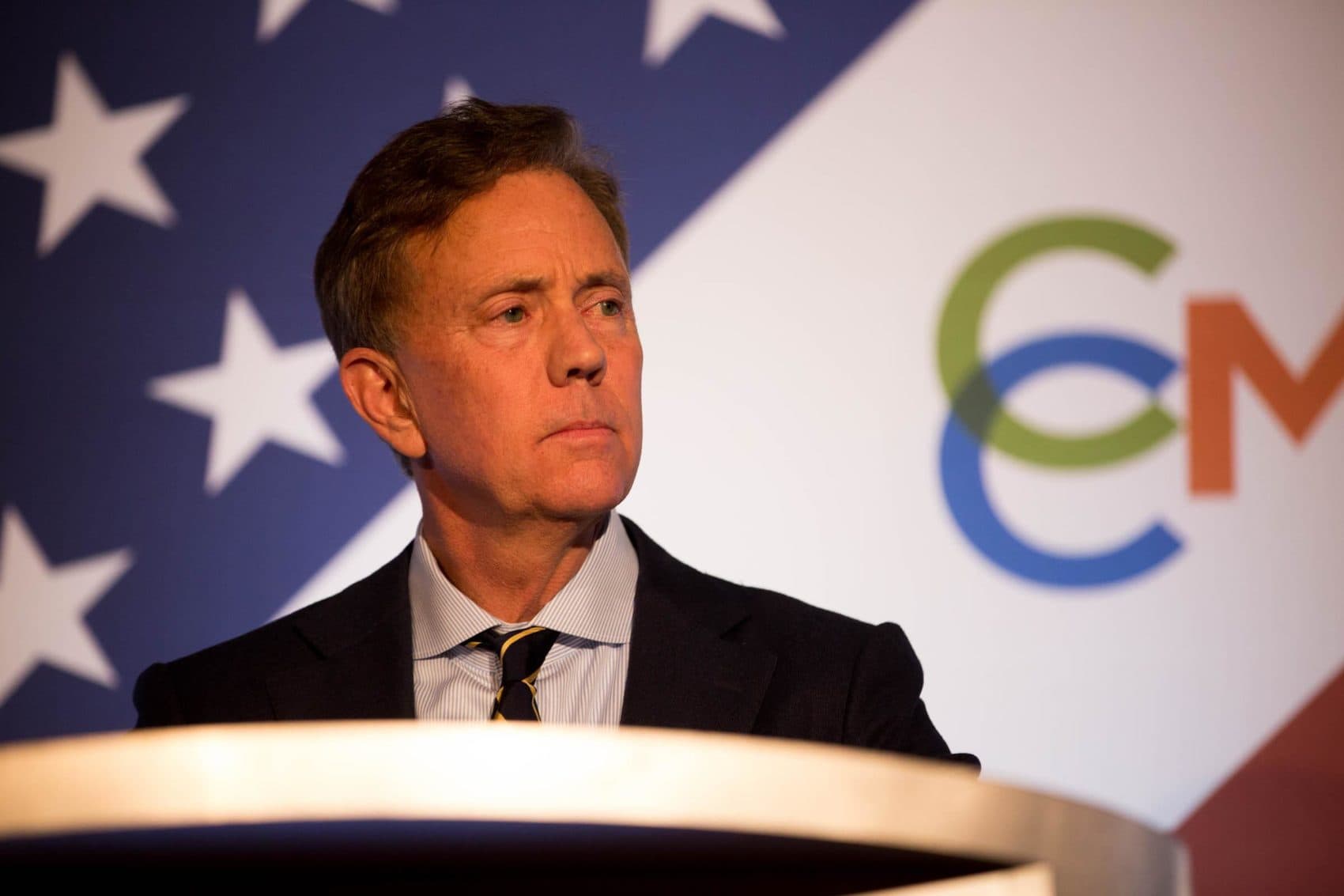 Democrat Ned Lamont at a gubernatorial debate last month. (Frankie Graziano/Connecticut Public Radio)