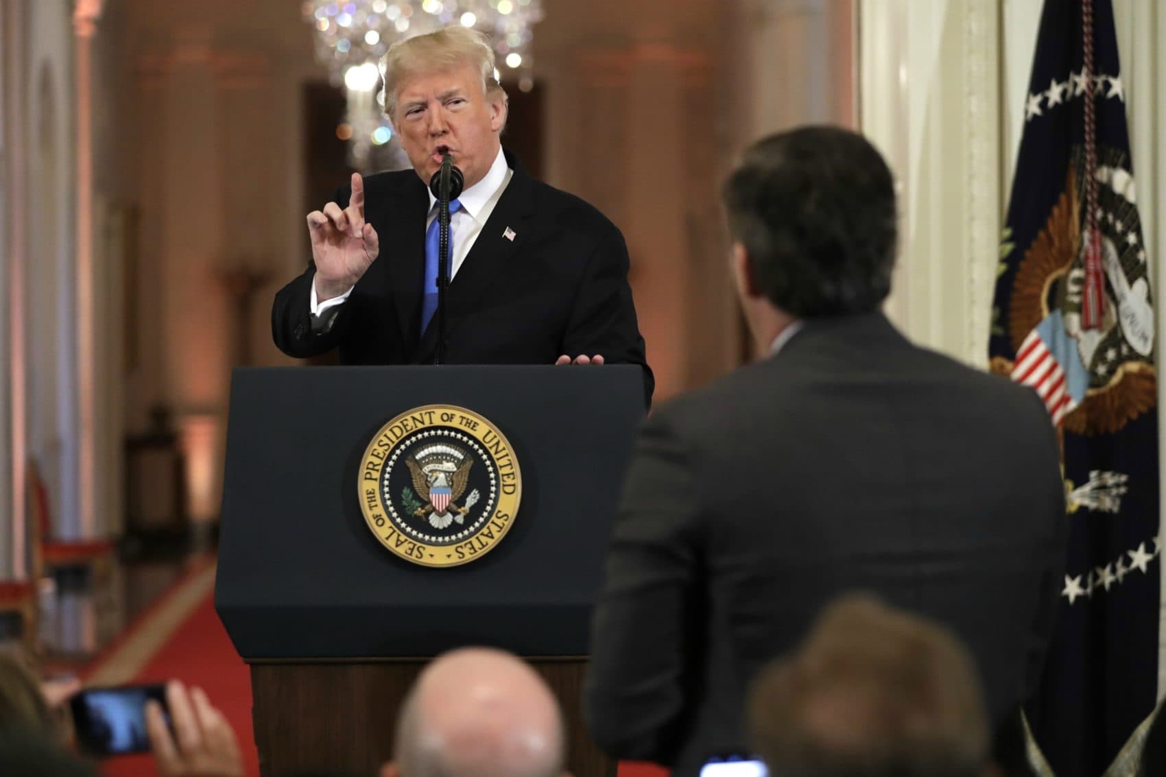 President Donald Trump speaks during a news conference in the East Room of the White House, Wednesday, Nov. 7, 2018, in Washington. (Evan Vucci/AP)