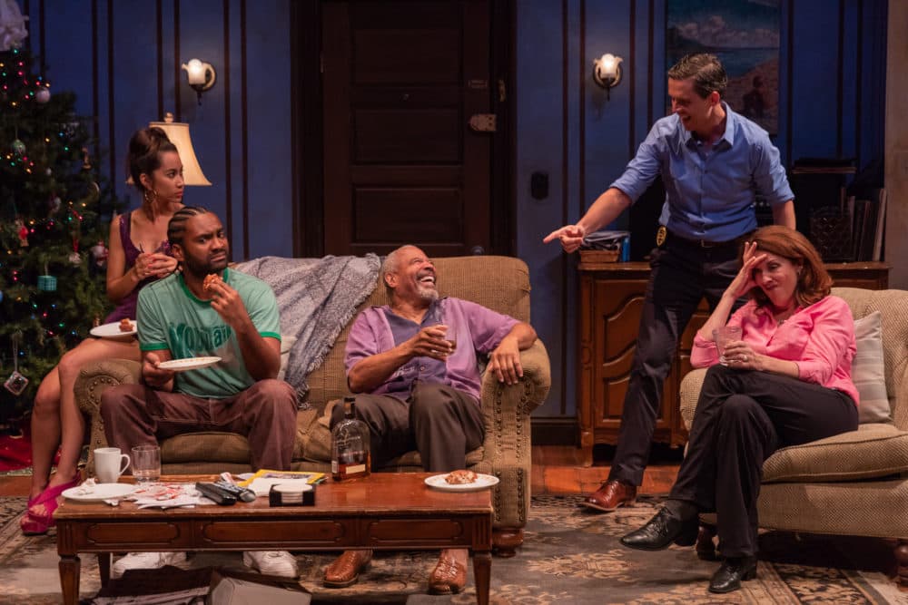 The cast of &quot;Between Riverside and Crazy&quot; at SpeakEasy Stage Company: Octavia Chavez-Richmond, Stewart Evan Smith, Tyrees Allen, Lewis D. Wheeler and Maureen Keiller. (Courtesy Nile Scott Studios)