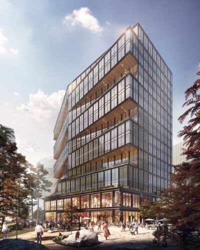 Amazon's new office in Boston's Seaport District will create 2,000 tech jobs in the city. It is expected to open in 2021. (Courtesy Amazon/Gensler/Business Wire)