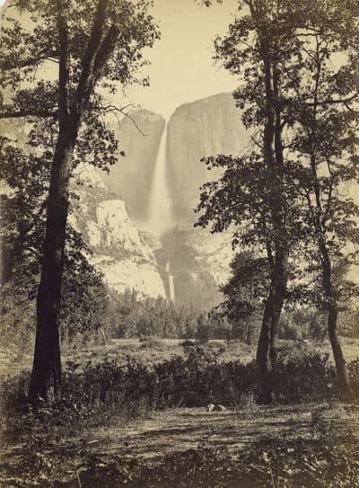 Yosemite Falls in Yosemite Valley, Yosemite National Park, California, circa 1865. (Carleton E. Watkins/Getty Images)