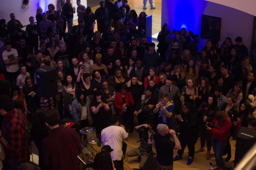 A HipStory curated stage at the Museum of Fine Arts Late Nite event (Courtesy Cliff Notez)