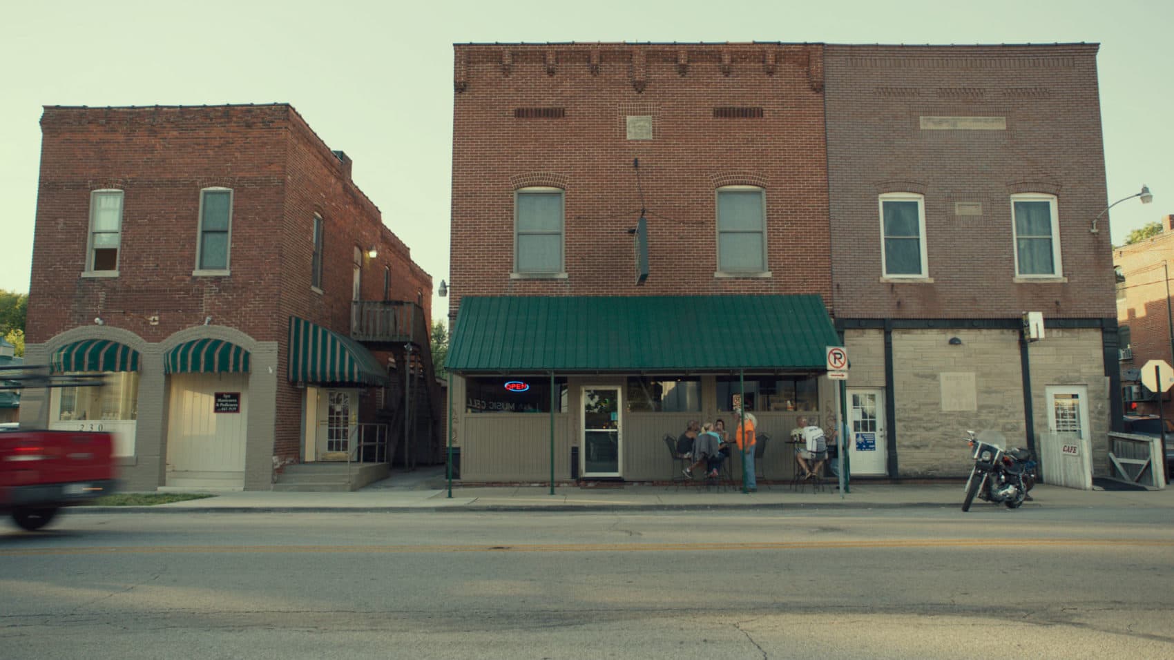 A storefront on Main Street in Monrovia, Indiana. (Courtesy Zipporah Films)