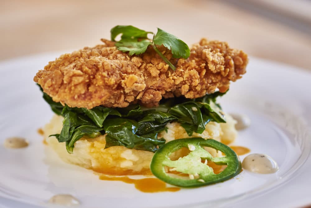 Fried chicken made from cultured meat at San Francisco-based Memphis Meats. (Courtesy Memphis Meats)