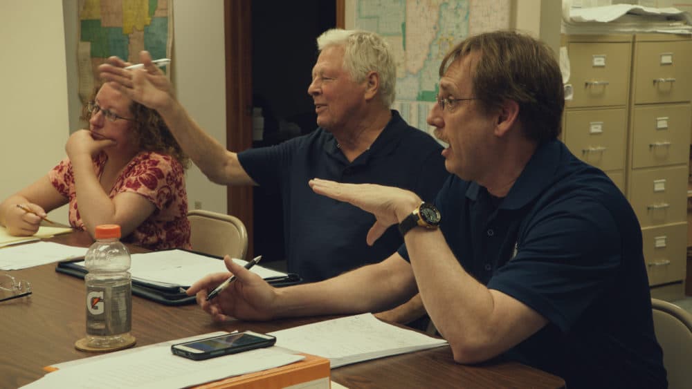 A town council meeting in Monrovia. (Courtesy Zipporah Films)