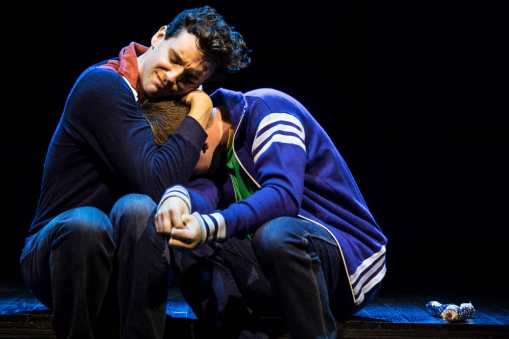 Michael Urie and Jack DiFalco in "Torch Song." (Courtesy of Matthew Murphy)