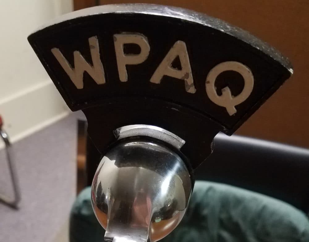 WPAQ out of Mount Airy, North Carolina, broadcasts bluegrass music, sermons —  and high school football. (Courtesy Kelly Epperson)