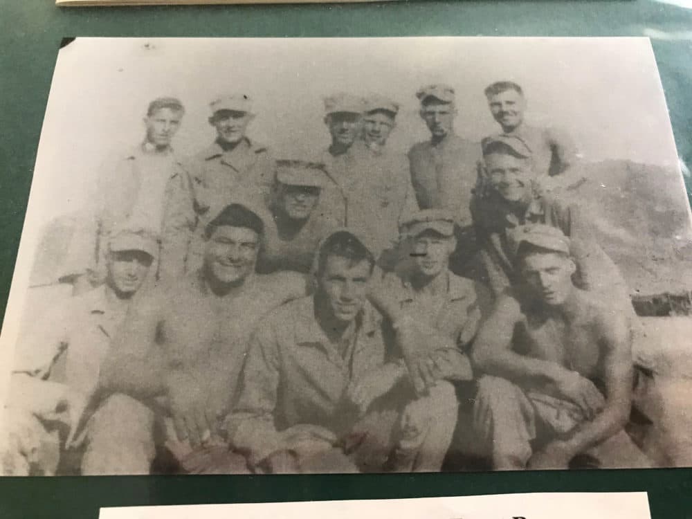 Bill Brannon (top right) and his military outfit in Korea. (Susan Valot for WBUR)