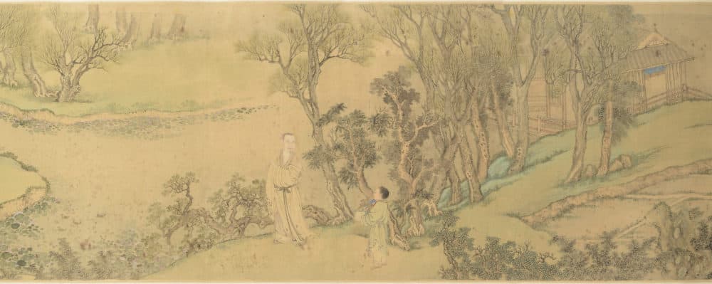 Wang Hui and Jiao Bingzhen's &quot;Portrait of An Qi in His Garden.&quot; (Courtesy Museum of Fine Arts, Boston)
