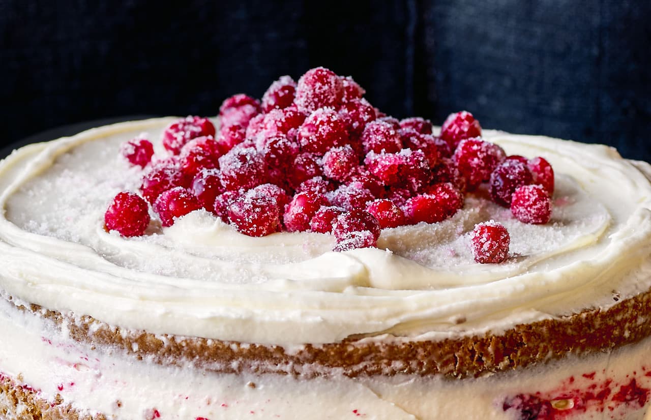 Dorie Greenspan's triple-layer parsnip and cranberry cake, from "Everyday Dorie: The Way I Cook." (Courtesy of Ellen Silverman)