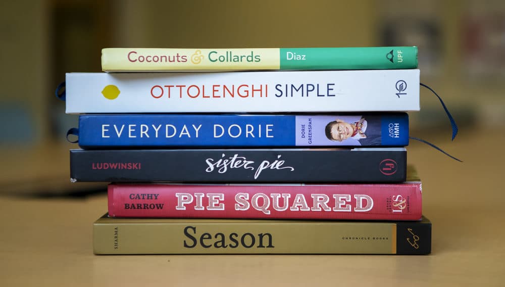 It was another great year for cookbooks in 2018, chef Kathy Gunst says. (Jesse Costa/WBUR)