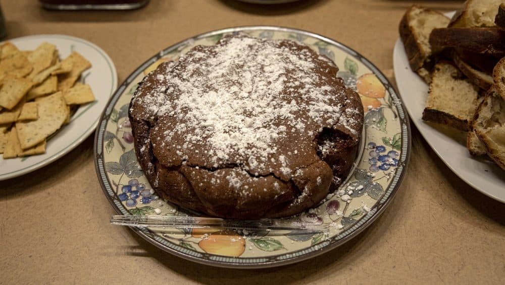 Chocolate Hazelnut Cake, by Jamie Bologna. (Robin Lubbock/WBUR)