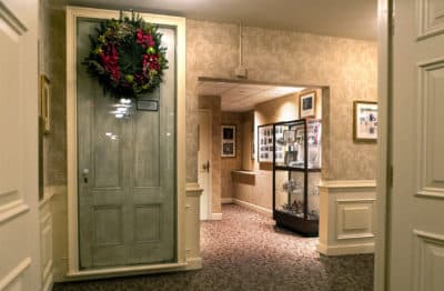 The door of the room Charles Dickens stayed in at the Parker House in 1867. (Jesse Costa/WBUR)