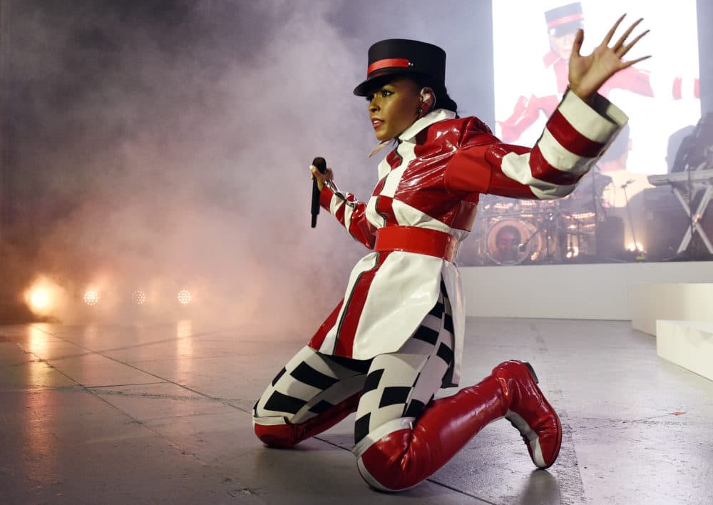 Singer-songwriter Janelle Monae performs at the Greek Theatre, Thursday, June 28, 2018, in Los Angeles. (Photo by Chris Pizzello/Invision/AP)