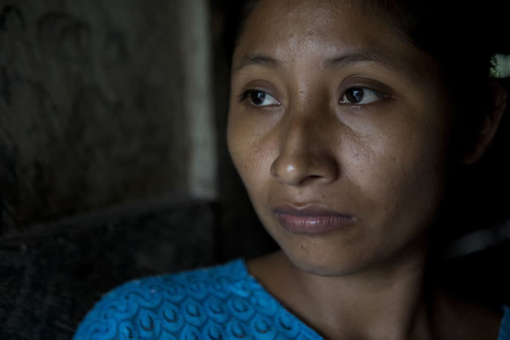 Claudia Maquin, 27, poses for a portrait at her house in Raxruha, Guatemala, on Saturday, Dec. 15, 2018. Jakelin was her daughter. (Oliver de Ros/AP)