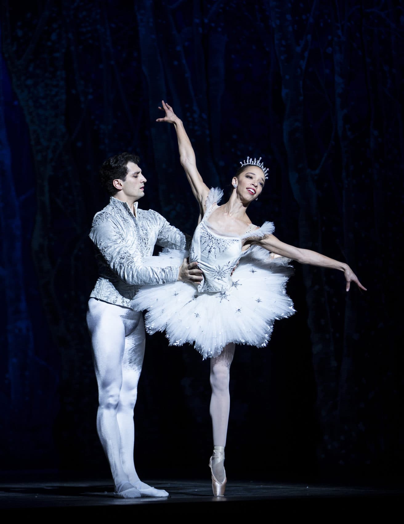 Chyrstyn Fentroy dances as the Snow Queen in the Boston Ballet's production of "The Nutcracker." (Courtesy of Angela Sterling for Boston Ballet)