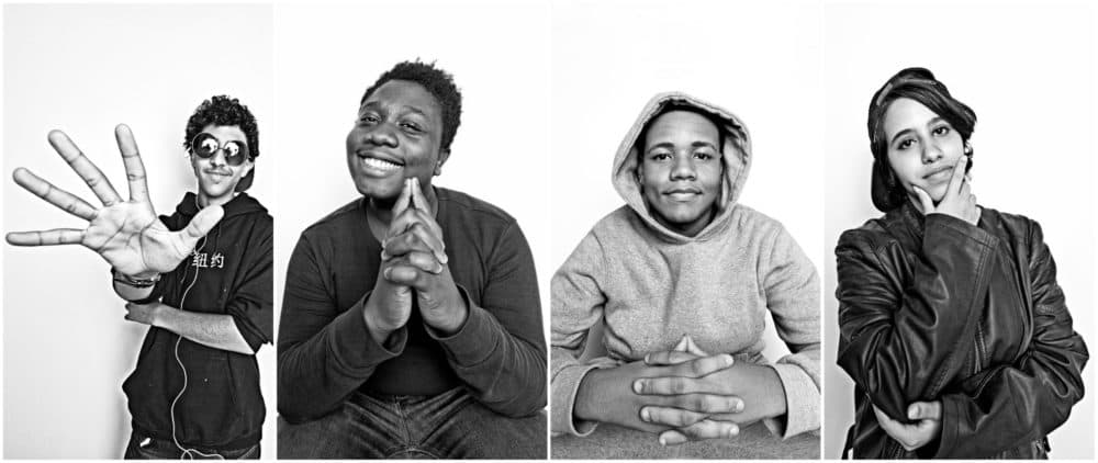 Portraits of students at Villa Victoria: William Lopez, Jarell Knox, Sebastian Canales and Ciel Vazquez. (Courtesy Robert Torres)