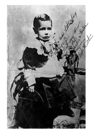 Babe Ruth at age 3. Ruth inscribed this photo for friends, saying &quot;What a nice Little Boy. at Age. 3. But now Wow&quot;. (Courtesy Harper Collins)