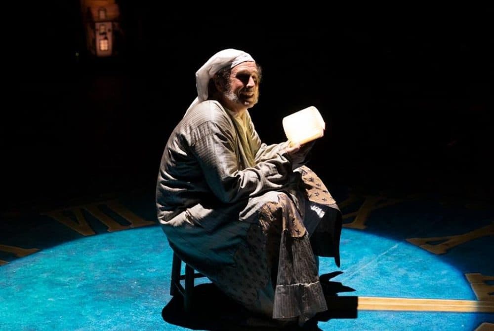 Jeremiah Kissel as Scrooge in Central Square Theater's production of &quot;A Christmas Carol.&quot; (Courtesy Maggie Hall)