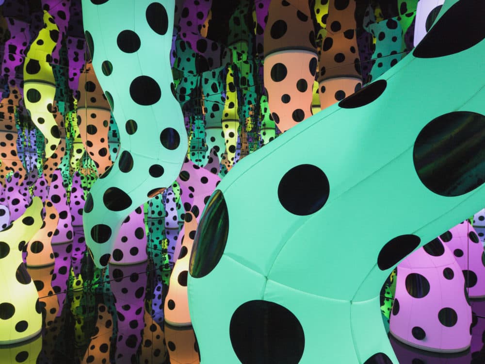 Yayoi Kusama's infinity room titled &quot;Love is Calling.&quot; (Courtesy ICA)
