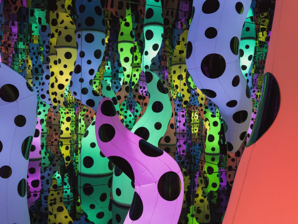 Yayoi Kusama's infinity room titled &quot;Love is Calling.&quot; (Courtesy ICA)