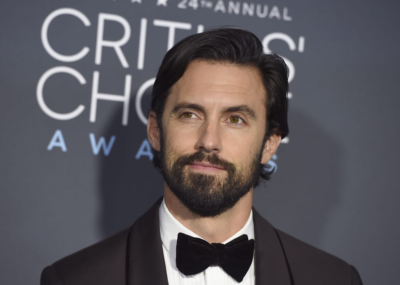 Milo Ventimiglia arrives at the 24th annual Critics' Choice Awards on Jan. 13 at the Barker Hangar in Santa Monica, Calif. (Jordan Strauss/Invision/AP)