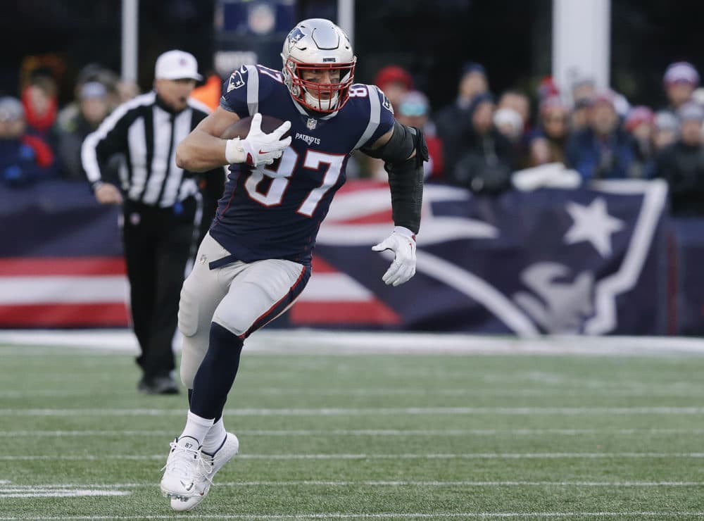 New England Patriots tight end Rob Gronkowsk in a game on Dec. 30 (Charles Krupa/AP)