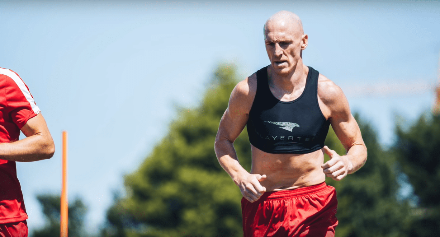 Kevin Ellison is a 39-year-old soccer pro. (Courtesy YouTube)