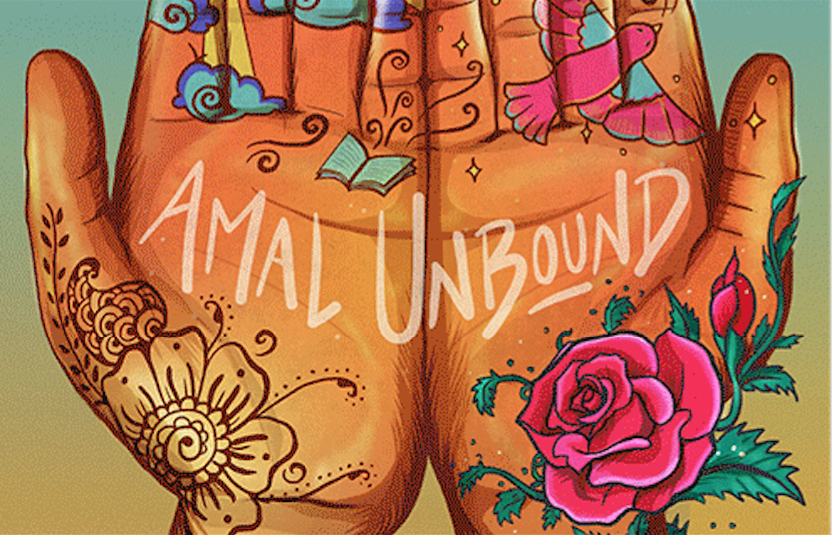 The cover of "Amal Unbound" (Penguin 2018) by Aisha Saeed.