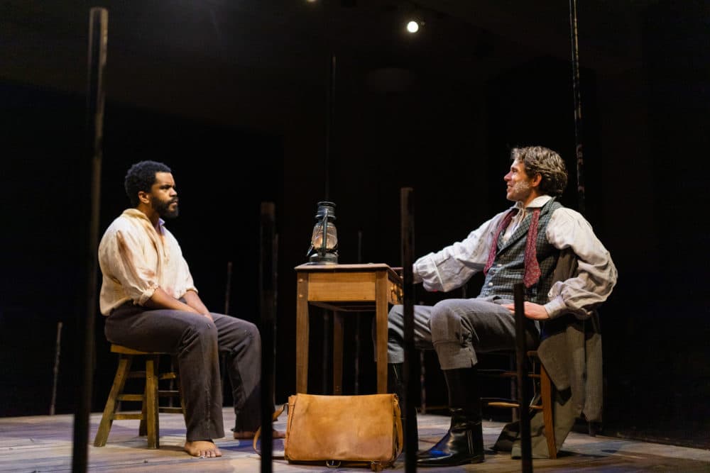 Brandon G. Green as Nat Turner and Lewis D. Wheeler as Thomas Gray. (Courtesy Nile Scott Shots)