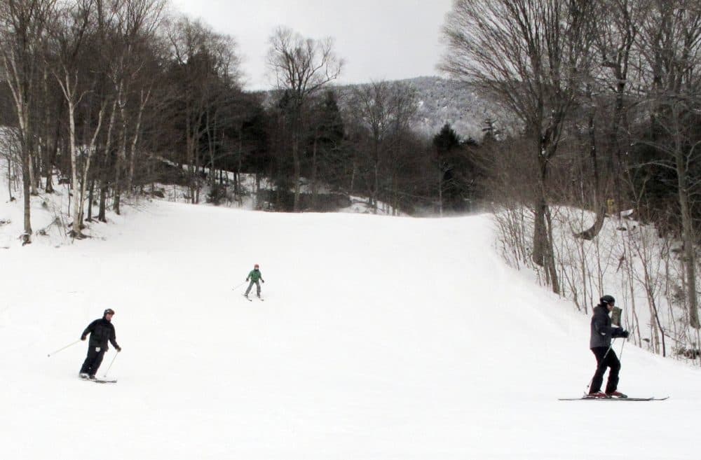 Vermont has made news recently with its efforts to expand its population and combat a critical shortage of skilled labor. Among the initiatives? &quot;Stay to Stay Ski Weekends.&quot; Pictured: Skiers descend a slope at Mad River Glen in Fayston, Vt. (Lisa Rathke/AP)
