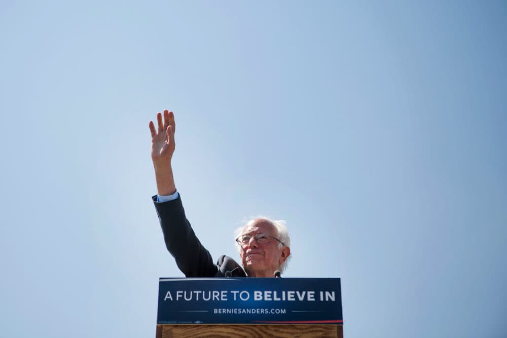 Sen. Bernie Sanders, speaks at an event in Rapid City, S.D. (Kristina Barker/AP)