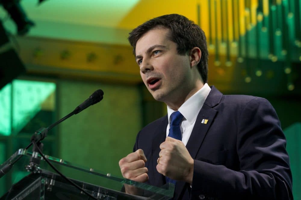 South Bend, Ind., Mayor Pete Buttigieg speaks during the U.S. Conference of Mayors winter meeting in Washington, Thursday, Jan. 24, 2019. (Jose Luis Magana/AP)