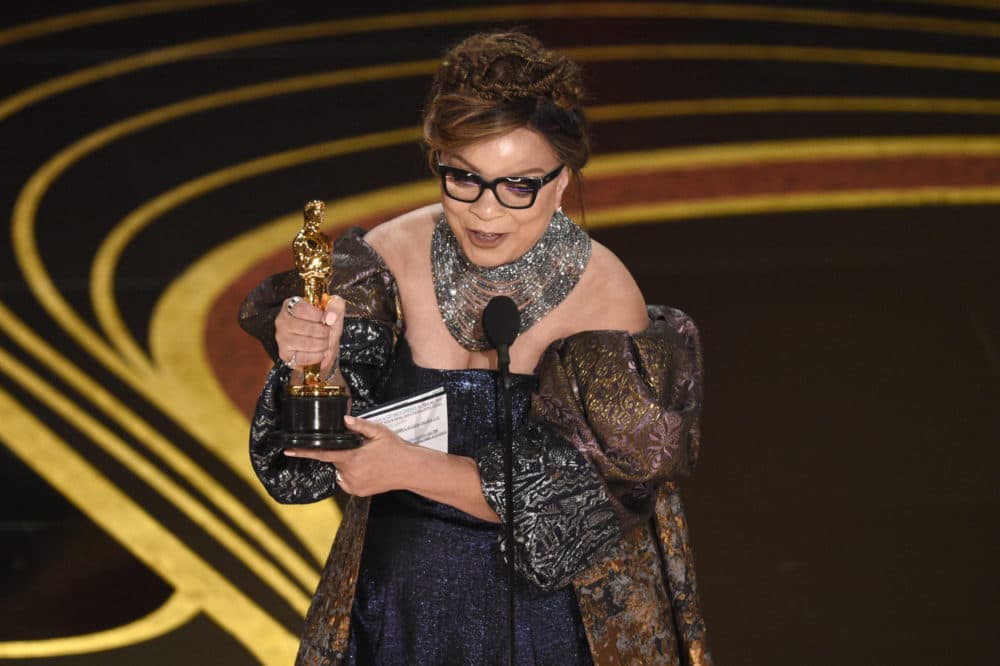 Ruth E. Carter accepts the award for best costume design for &quot;Black Panther&quot; at the Oscars on Sunday. (Chris Pizzello/Invision/AP)