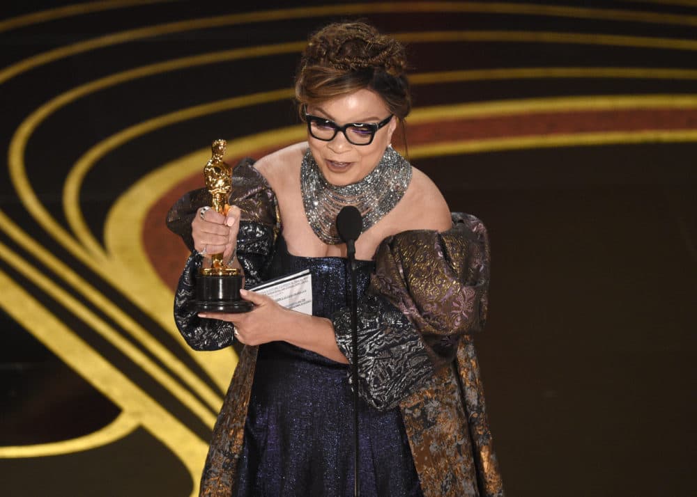 Ruth E. Carter accepts the award for best costume design for &quot;Black Panther&quot; at the Oscars on Sunday. (Chris Pizzello/Invision/AP)