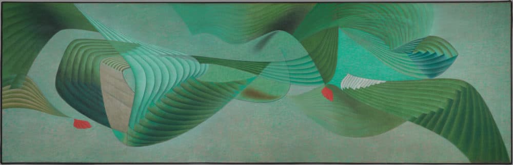 Herbert Bayer's &quot;Verdure,&quot; painted with oil on canvas in 1950. (Courtesy Harvard Art Museums)