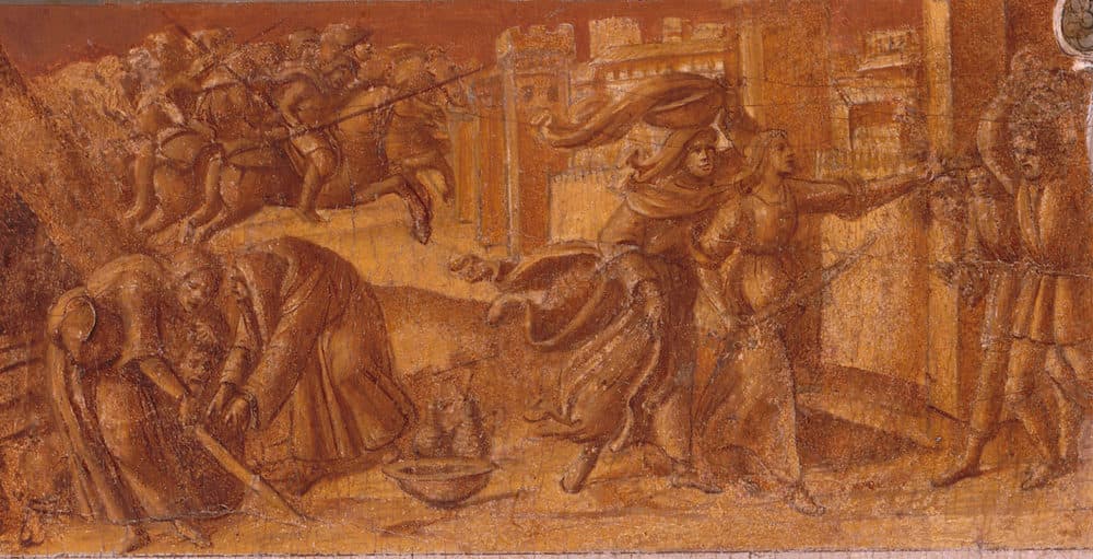A closeup of the frieze in Botticelli's &quot;The Story of Lucretia.&quot; (Courtesy Isabella Stewart Gardner Museum, Boston)
