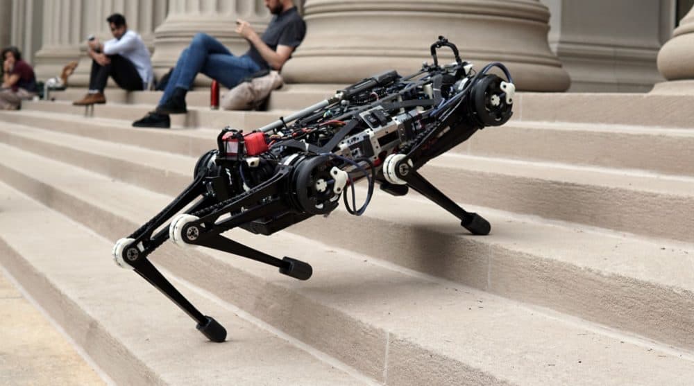 The MIT Cheetah 3, developed in MIT's Biomimetic Robotics Laboratory (courtesy of Sangbae Kim)