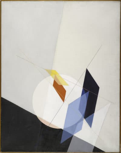 László Moholy-Nagy's &quot;A 18,&quot; painted with oil on canvas in 1927. (Courtesy Harvard Art Museums)