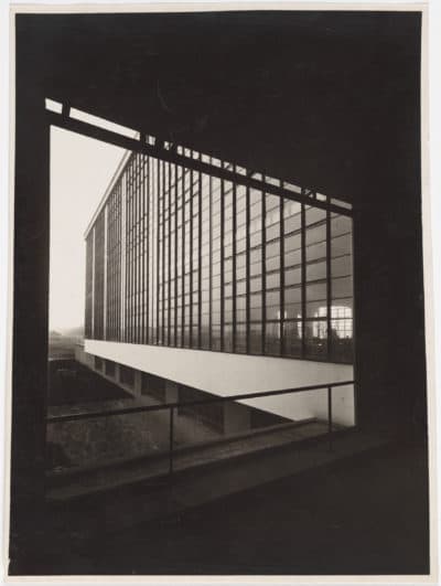 Lucia Moholy's photograph of Walter Gropius' &quot;Bauhaus Building, Dessau,&quot; created in 1926. (Courtesy Harvard Art Museums)