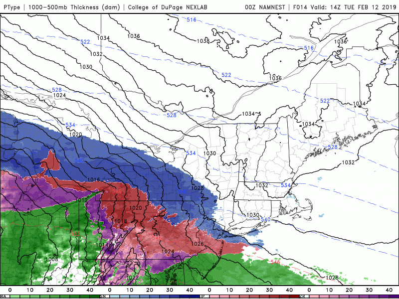 Snow arrives this afternoon and then changes to a mixed bag after 7 p.m. (Courtesy COD Weather)