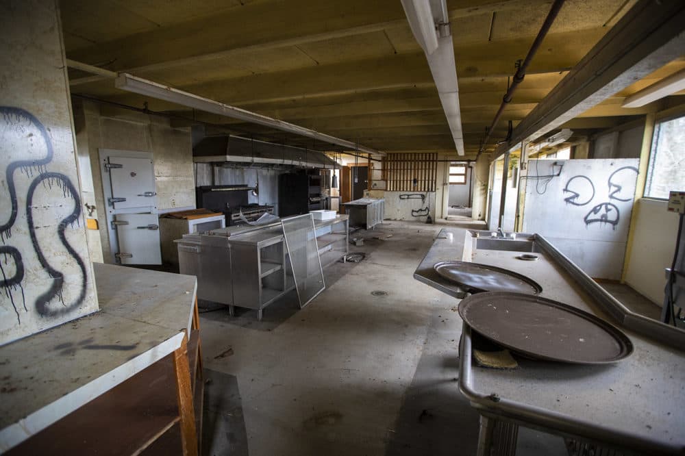 The former kitchen inside the dome. (Jesse Costa/WBUR)