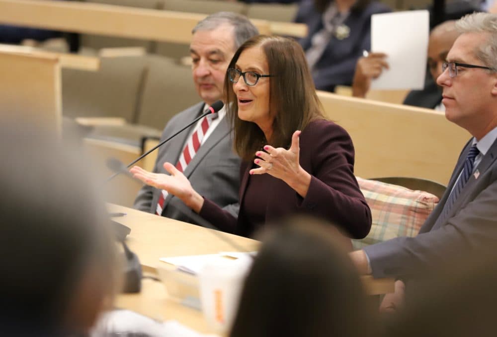 Treasurer Deborah Goldberg told lawmakers that the state Lottery is &quot;fully capable of handling&quot; oversight of legal sports betting in Massachusetts. (Sam Doran/SHNS)