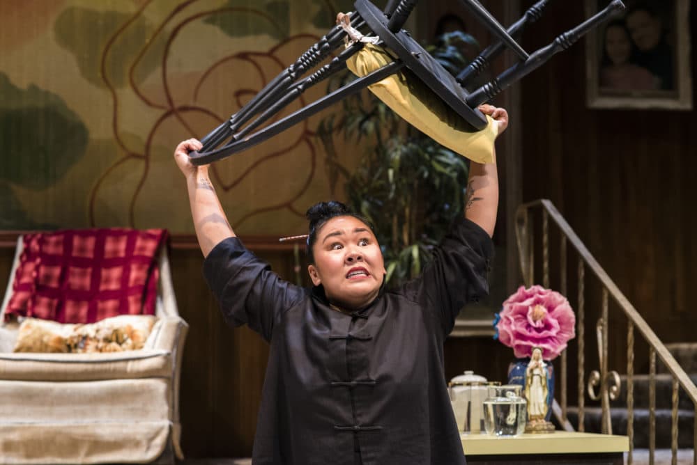 Sara Porkalob in &quot;Dragon Lady.&quot; (Courtesy Robert Wade/Intiman Theatre)