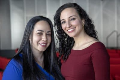 Andrea Asuaje and Yasmin Amer. (Robin Lubbock/WBUR)