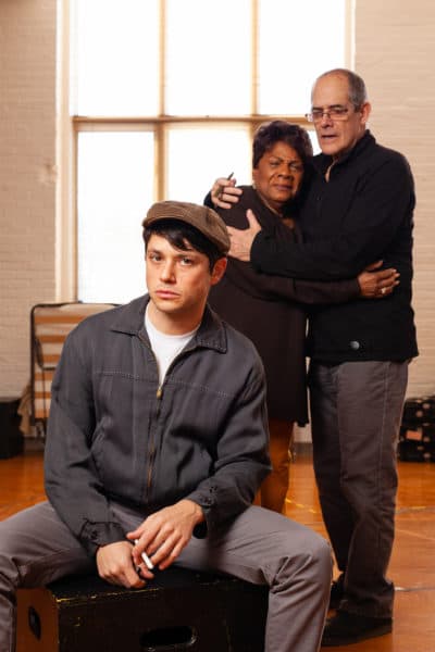 Raviv Ullman, Tina Fabrique and Joel Colodner in Merrimack Repertory Theatre's &quot;The Haunted Life.&quot; (Courtesy Meghan Moore)