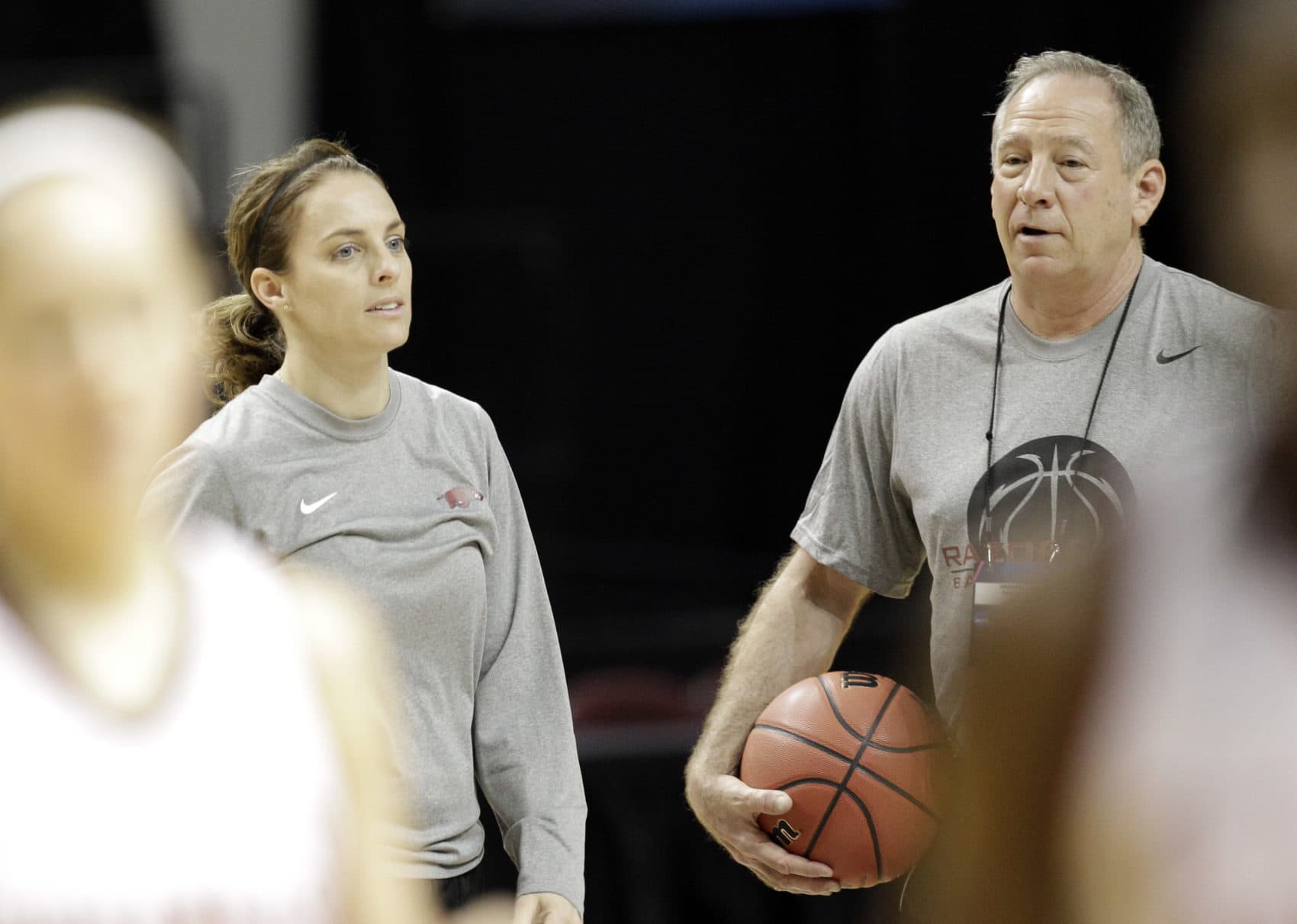 Tom and Nicki coached together at the University of Arkansas until 2014. (AP Photo/David J. Phillip)