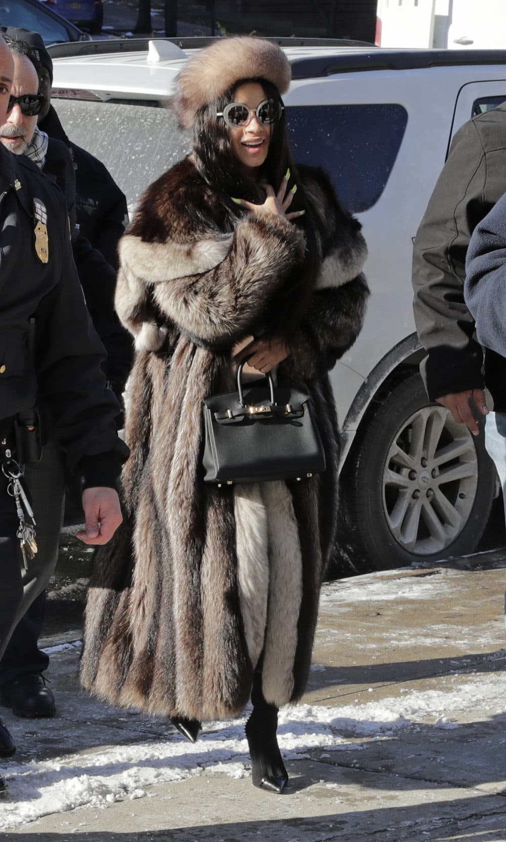 Hip-hop recording artist Cardi B arrives at Queens County Criminal Court, Thursday, Jan. 31, 2019, in New York. (Frank Franklin II/AP)