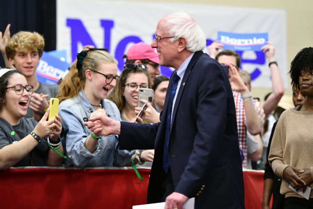 Sen. Bernie Sanders greets supporters in North Charleston, S.C., Thursday, March 14, 2019. (Meg Kinnard/AP)